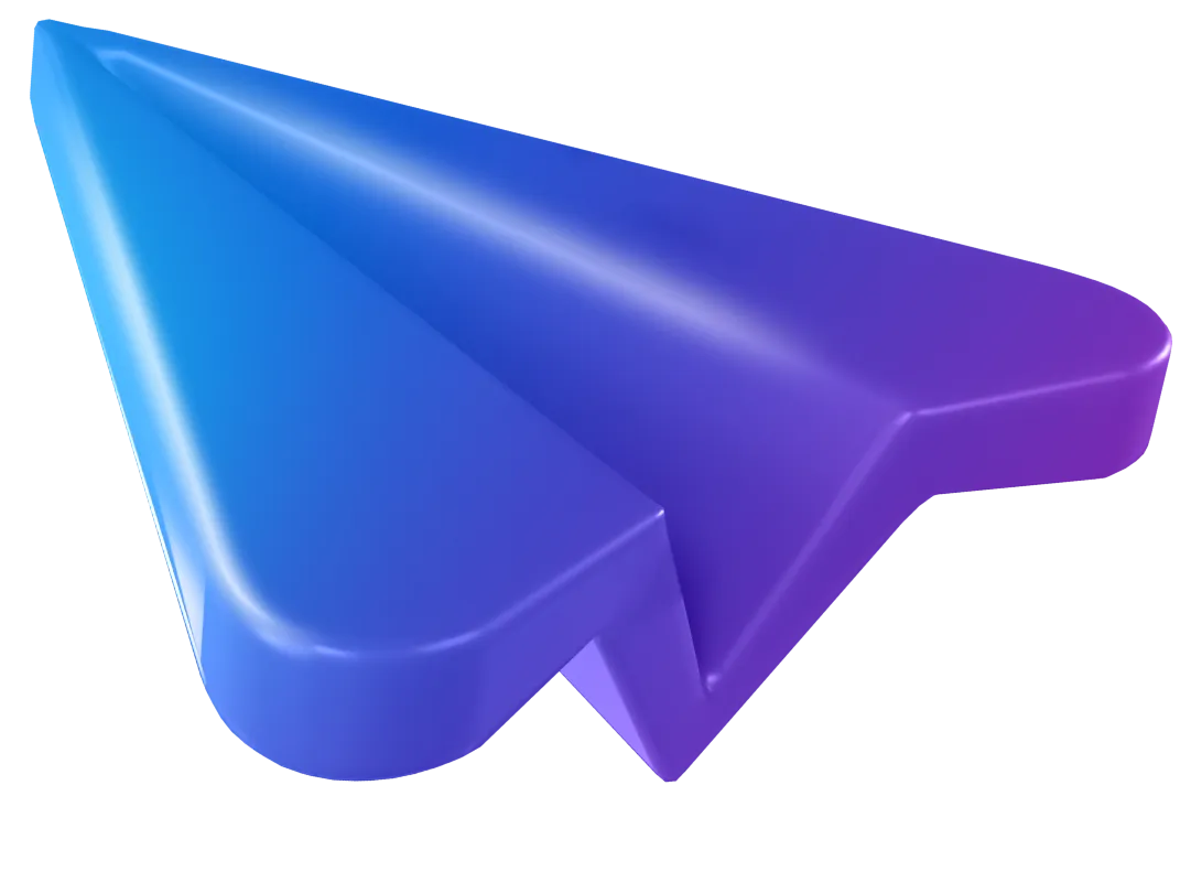 3d paper plane for telegram